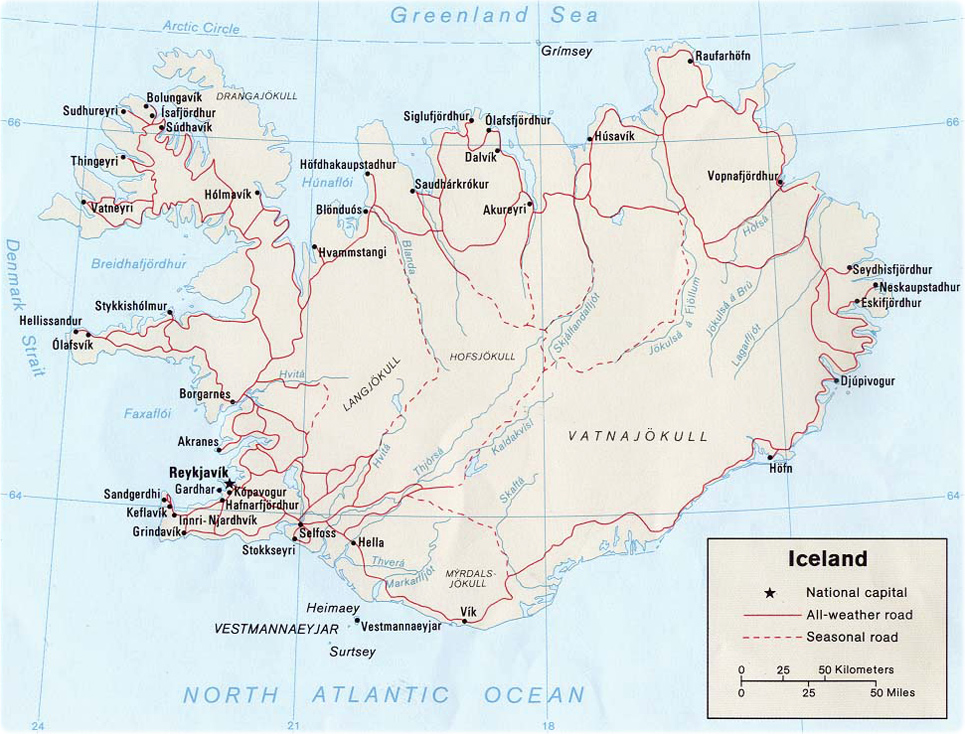 Map Iceland
