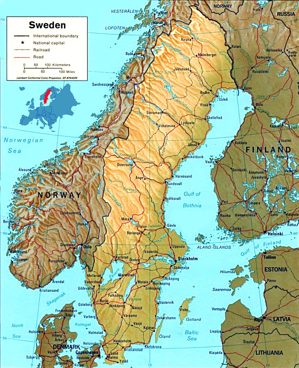 physical map of europe islands