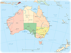 Australia political map