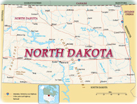 North Dakota map