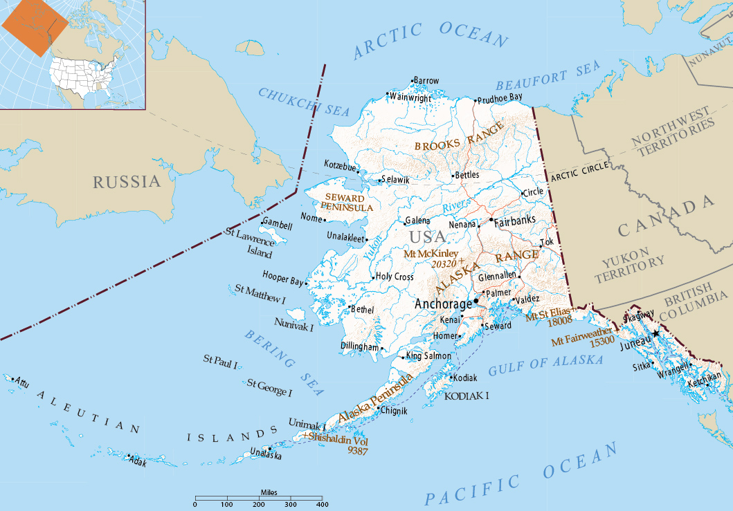 Political Map Of Alaska