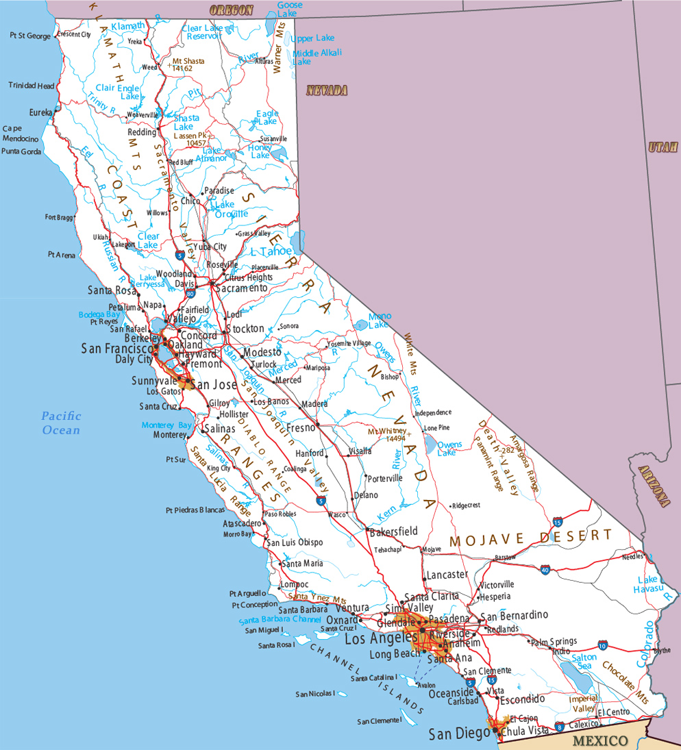 Map Of California Multimodal