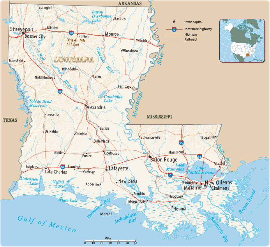 Map of Louisiana