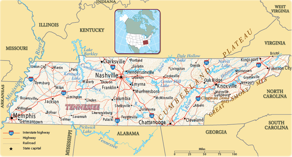 tennessee map