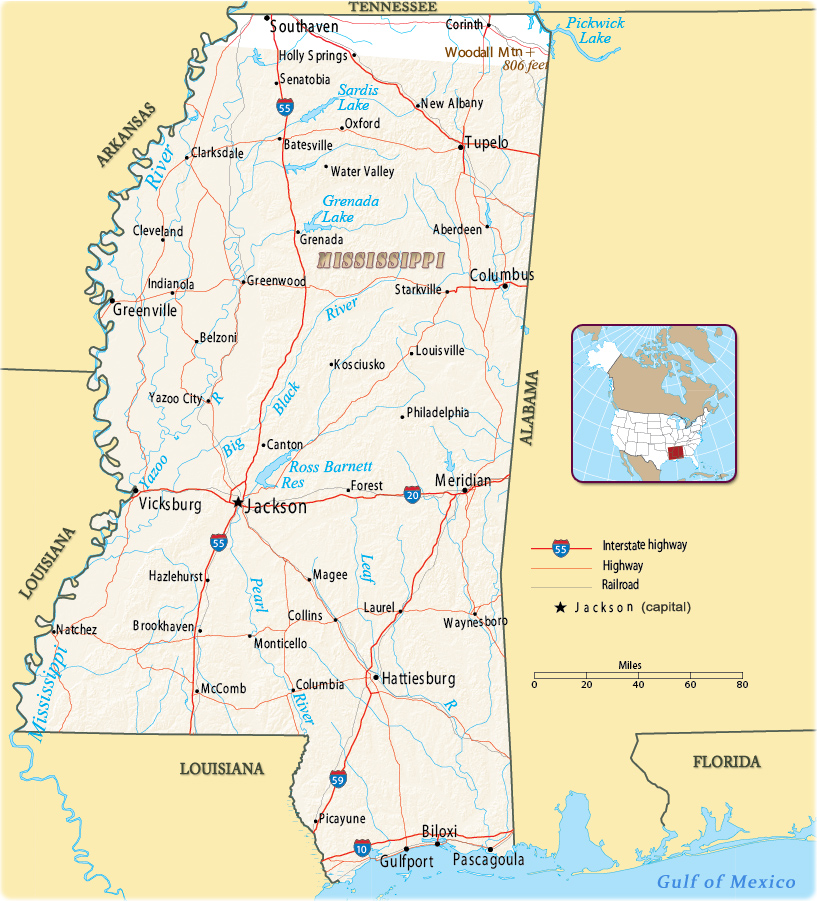 Mississippi map