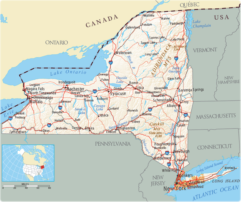 Map Of New York State