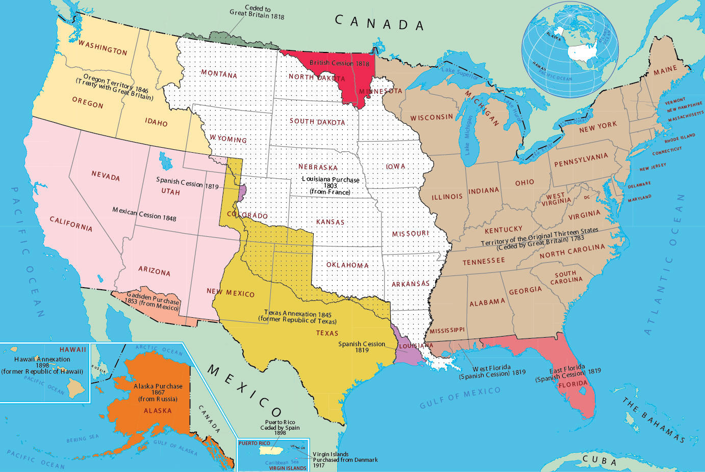 Historical Map Of United States